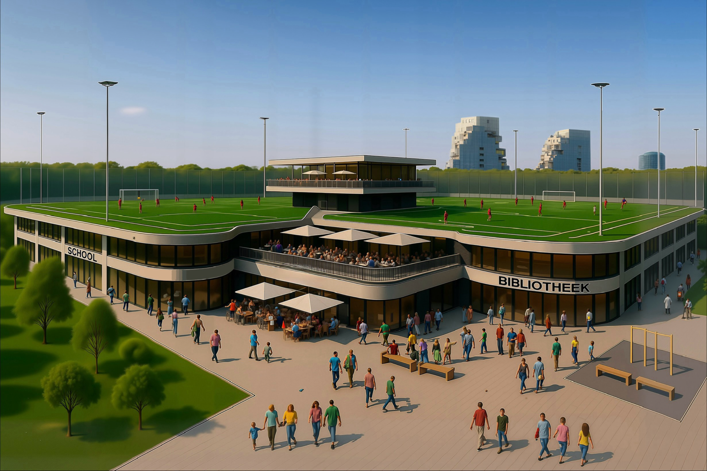 AI-gegenereerde conceptvisual van het ACE Layer Cake-concept, ontwikkeld door ACE Global. &copy; ACE Global.