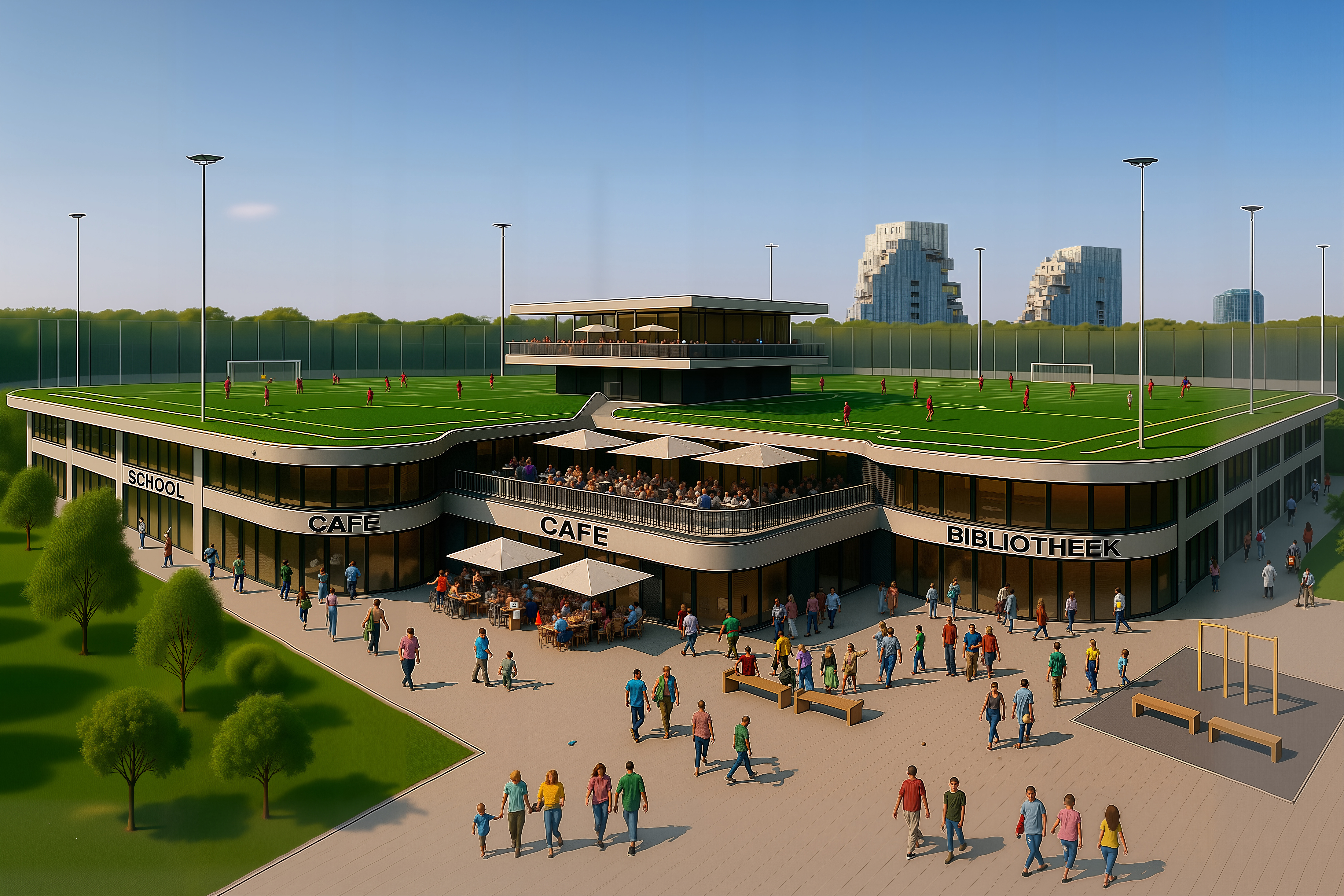 AI-gegenereerde conceptvisual van het ACE Layer Cake-concept, ontwikkeld door ACE Global. © ACE Global.